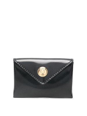 JACQUEMUS: clutches - Black Leather Card Holder