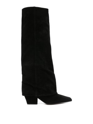 Paris Texas: boots - Black High Boots In Suede