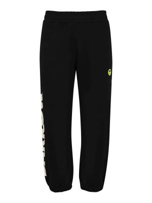 BARROW: casual trousers - Cotton Trousers With Side Logo Print