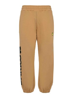 BARROW: casual trousers - Cotton Trousers With Side Logo Print