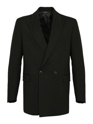 DANIELE ALESSANDRINI: blazers - Double-Breasted Jacket With Logo Buttons