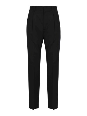 DSQUARED2: casual trousers - One Pleat Wool Trousers