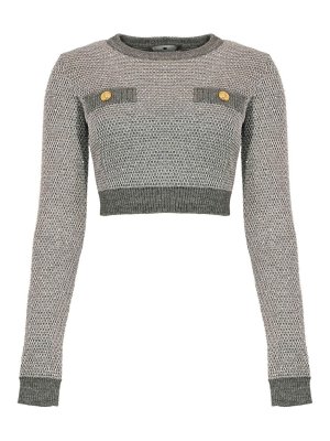 ELISABETTA FRANCHI: Tops & Tank tops - Wool Blend Knit Top With Sequins