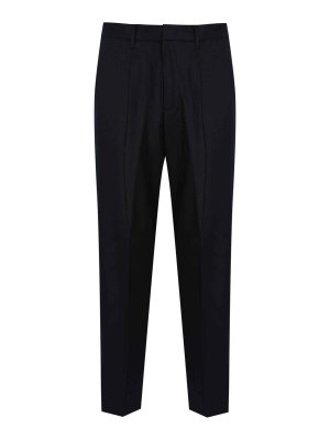 EMPORIO ARMANI: casual trousers - Stretch Virgin Wool Twill Trousers