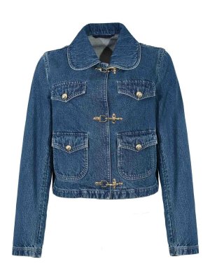 FAY: Vestes en denim - Veste En Jean - Bleu