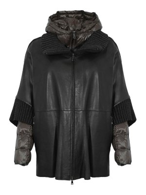 LEATHER AUTHORITY: Tops & Tank tops - Lavinia Leather And Nylon Jacket