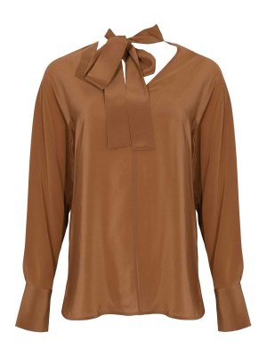MAX MARA STUDIO: blouses - Caco Blouse In Silk Crepe De Chine