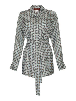 MAX MARA STUDIO: shirts - Printed Silk Boccale Shirt