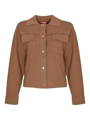 MAX MARA STUDIO: shirts - Zum Boxy Jacket In Stretch Viscose
