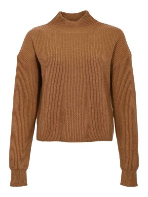 MAX MARA STUDIO: Suéteres con cuello pico - Suéter Cuello Redondo - Camel