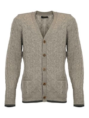 POLO RALPH LAUREN: cardigans - Cable-Knit Cardigan In Wool And Cashmere