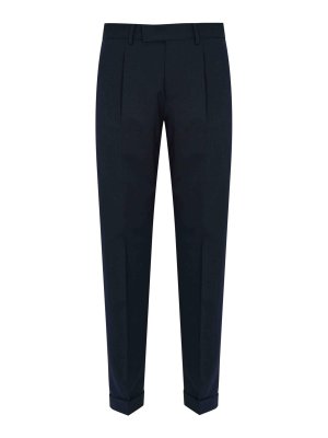 PT TORINO: casual trousers - Wool Blend Trousers With Pleats