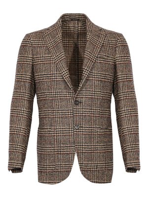 SARTORIO: Tailored & Dinner - Single-Breasted Prince Of Wales Wool Jacket