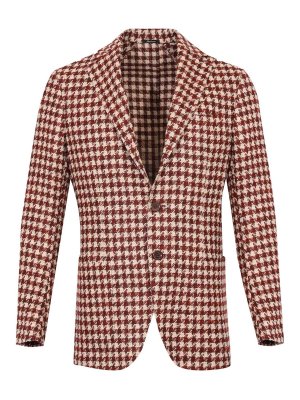 SARTORIO: Tailored & Dinner - Single-Breasted  Houndstooth Wool Jacket