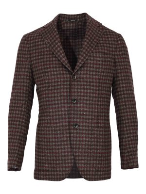 SARTORIO: Tailored & Dinner - Single-Breasted Jacket In Pure Wool Check