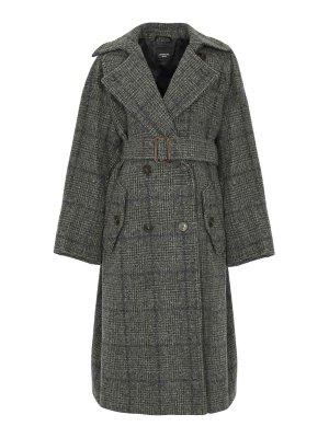 WEEKEND MAX MARA: long coats - Sestri Long Coat In Wool Tweed