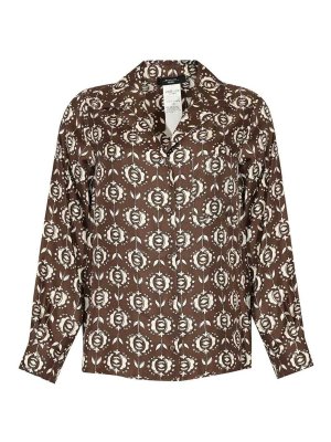 WEEKEND MAX MARA: shirts - Oncia Printed Silk Pajama Shirt