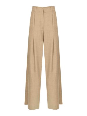 WEEKEND MAX MARA: casual trousers - Globale Palazzo Trousers In Wool Flannel