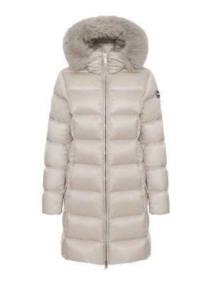 Colmar Originals: padded jackets - Long Down Jacket With Faux Fur
