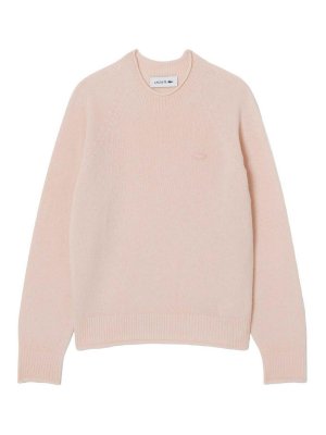 LACOSTE: Strickpullover mit Rundhalsausschnitt - Rundhalspullover - Nude