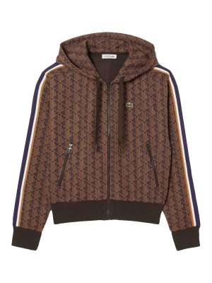 LACOSTE: Sweatshirts & Sweaters - Monogrammed Jacquard Hoodie