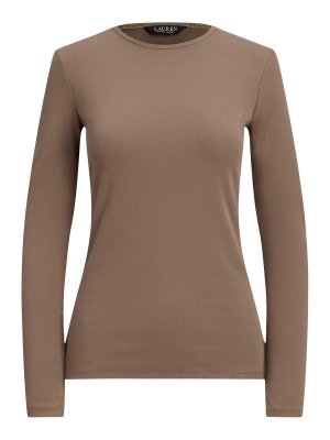 LAUREN RALPH LAUREN: Strickpullover mit Rundhalsausschnitt - Rundhalspullover - Braun