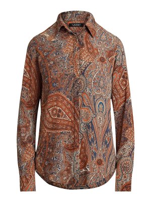 LAUREN RALPH LAUREN: shirts - Kristy-Long Sleeve-Button Front Shirt