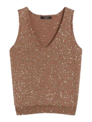 WEEKEND MAX MARA: Strickpullover mit Rundhalsausschnitt - Rundhalspullover - Braun