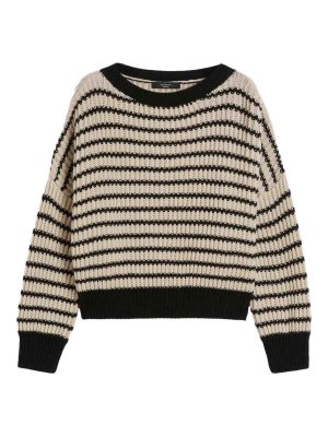 WEEKEND MAX MARA: Strickpullover mit Rundhalsausschnitt - Rundhalspullover - Beige