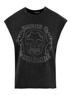 ZADIG&VOLTAIRE: Tops & Tank tops - Cloe Hc Skull Rhinestone
