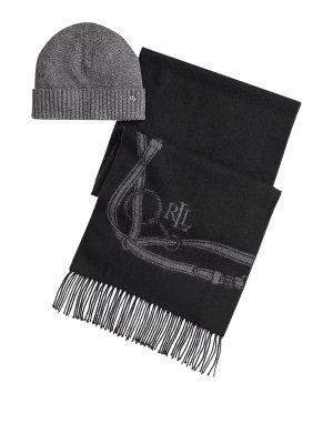 LAUREN RALPH LAUREN: hats & caps - Eqst Scrf Ht-Gift Box Set