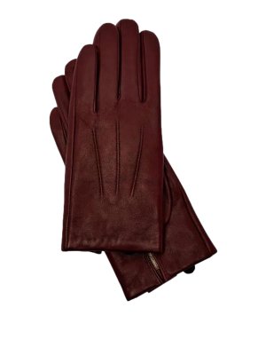 Max Mara: Gants - Gants - Rouge Brun