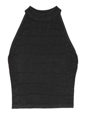 Balmain: Tops & Tank tops - Top With Crocodile Effect