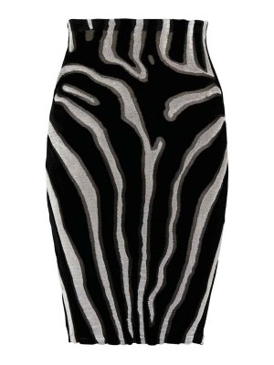 Balmain: mini skirts - Zebra mini skirt