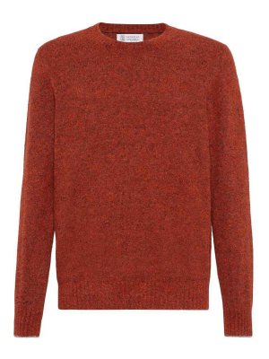 BRUNELLO CUCINELLI: Suéteres con cuello pico - Suéter Cuello Redondo - Naranja