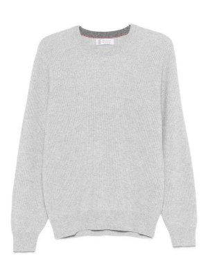 BRUNELLO CUCINELLI: crew necks - Ribbed Cashmere Sweater