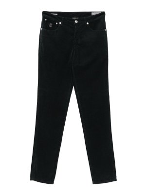 BRUNELLO CUCINELLI: straight leg jeans - Ribbed trousers with embroidery