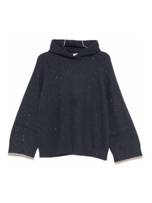 BRUNELLO CUCINELLI: Sweatshirts & Sweaters - Sweatshirt With Sequins And Hood