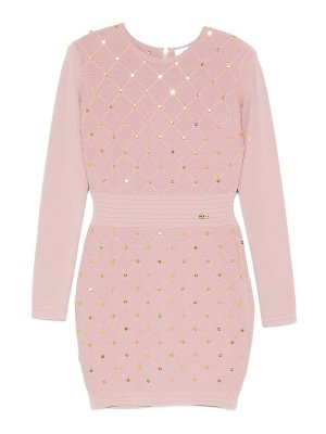ELISABETTA FRANCHI: short dresses - Long Sleeve Mini Dress