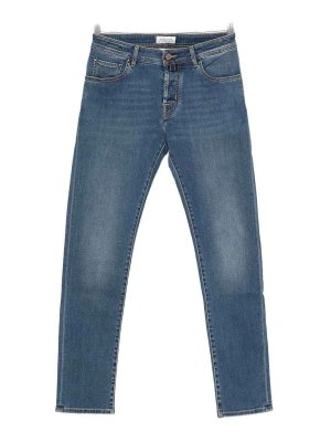 JACOB COHEN: jeans dritti, a sigaretta - Jeans Con Design A Cinque Tasche