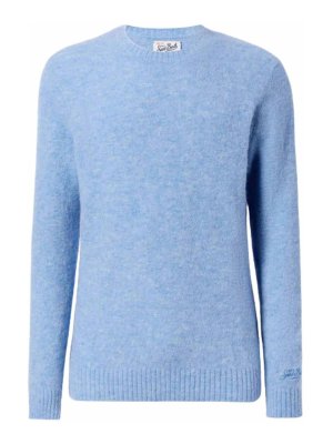 MC2 SAINT BARTH: crew necks - Regent Light Blue Stretch Alpaca Sweater