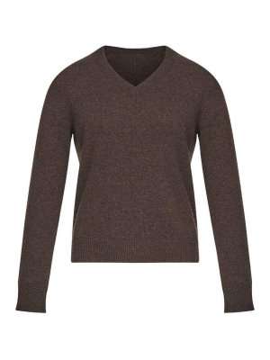 MM6 MAISON MARGIELA: Col en V - Pull À Col V - Marron