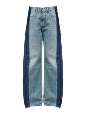 MM6 MAISON MARGIELA: jeans dritti, a sigaretta - Jeans Con Design A Inserti