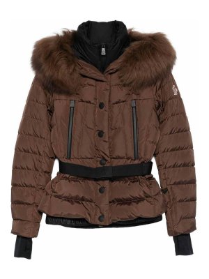 MONCLER: padded jackets - Down jacket with belt