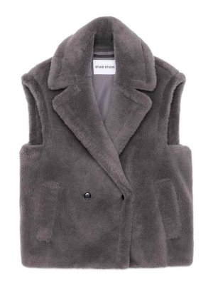 STAND STUDIO: Gilets - Gilet - Gris