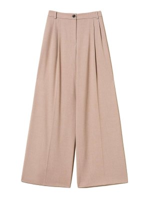 TWINSET: casual trousers - Palazzo Pants With Pleats