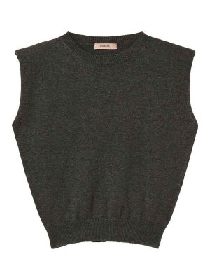 TWINSET: waistcoats & gilets - Vest With Padded Shoulders