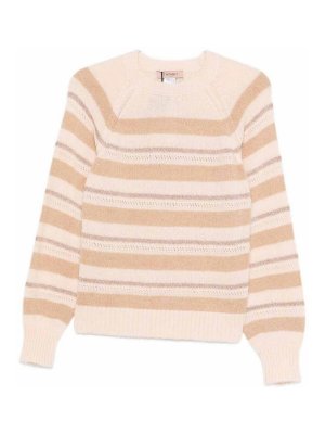 TWINSET: Pull col rond - Pull Col Rond - Beige