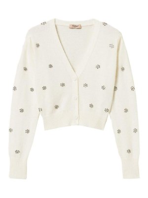 TWINSET: Cardigans - Cardigan - Blanc