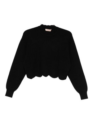 TWINSET: crew necks - Sweater With Scalloped Hem